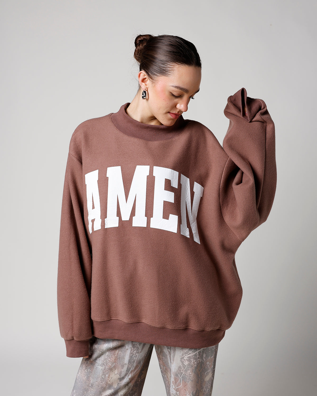 WWJD REVERSIBLE MOCK NECK SWEATSHIRT
