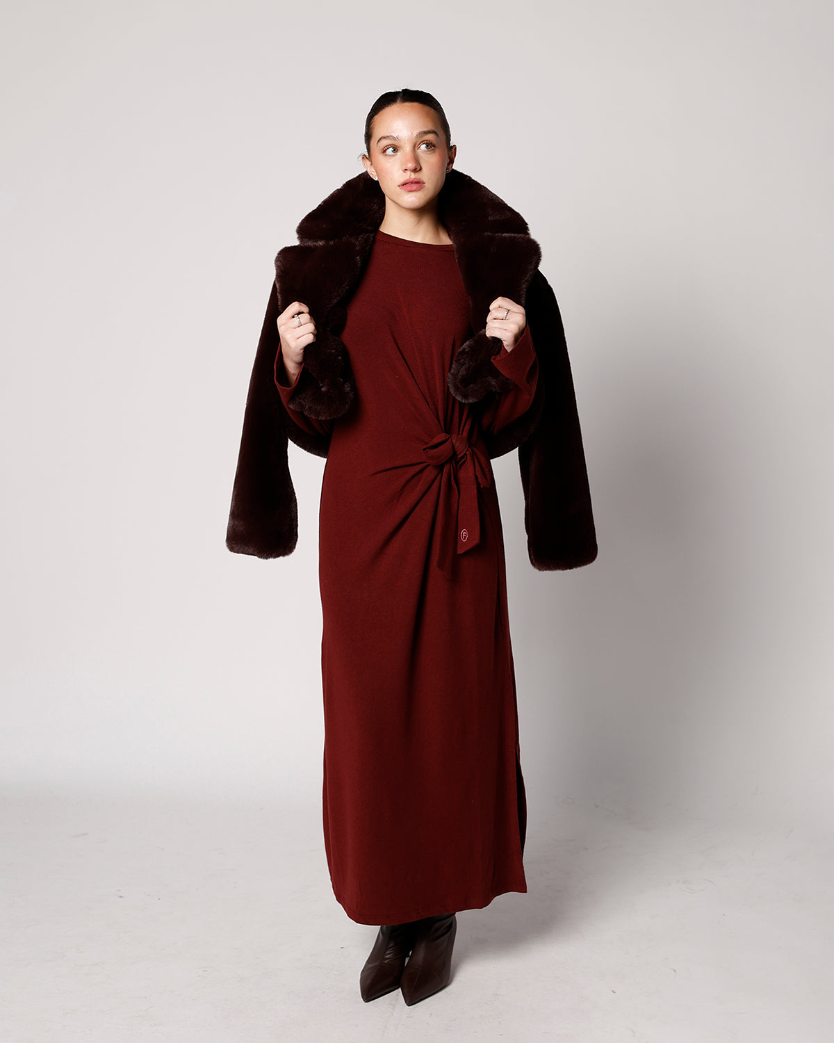 FRNCH VALERIANE DRESS X BORDEAUX