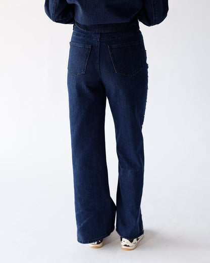 STUDDED + STUNNING DENIM PANTS