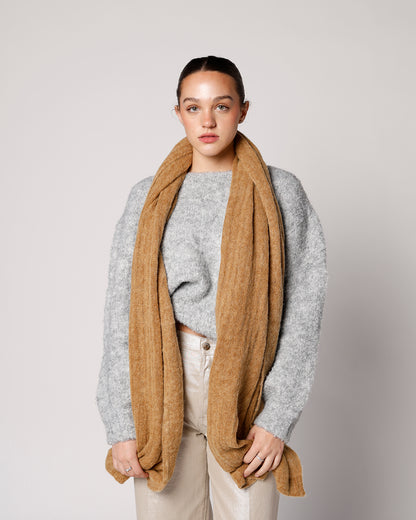 FRNCH CORYDALIS SCARF X CAMEL