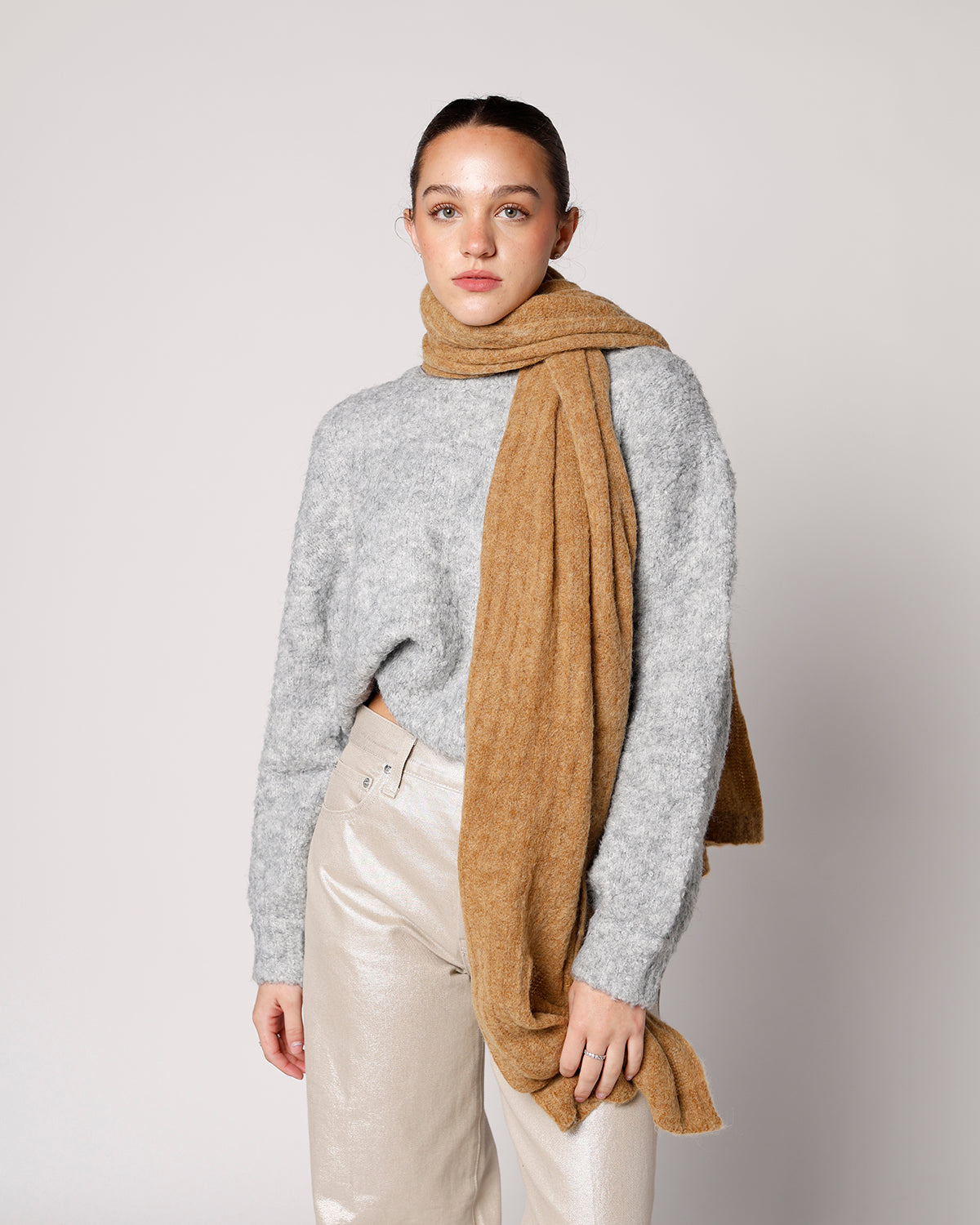 FRNCH CORYDALIS SCARF X CAMEL