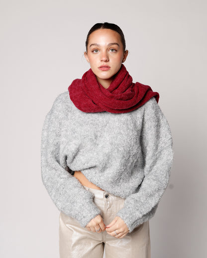 FRNCH CORYDALIS SCARF X BORDEAUX