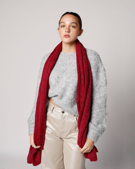 FRNCH CORYDALIS SCARF X BORDEAUX