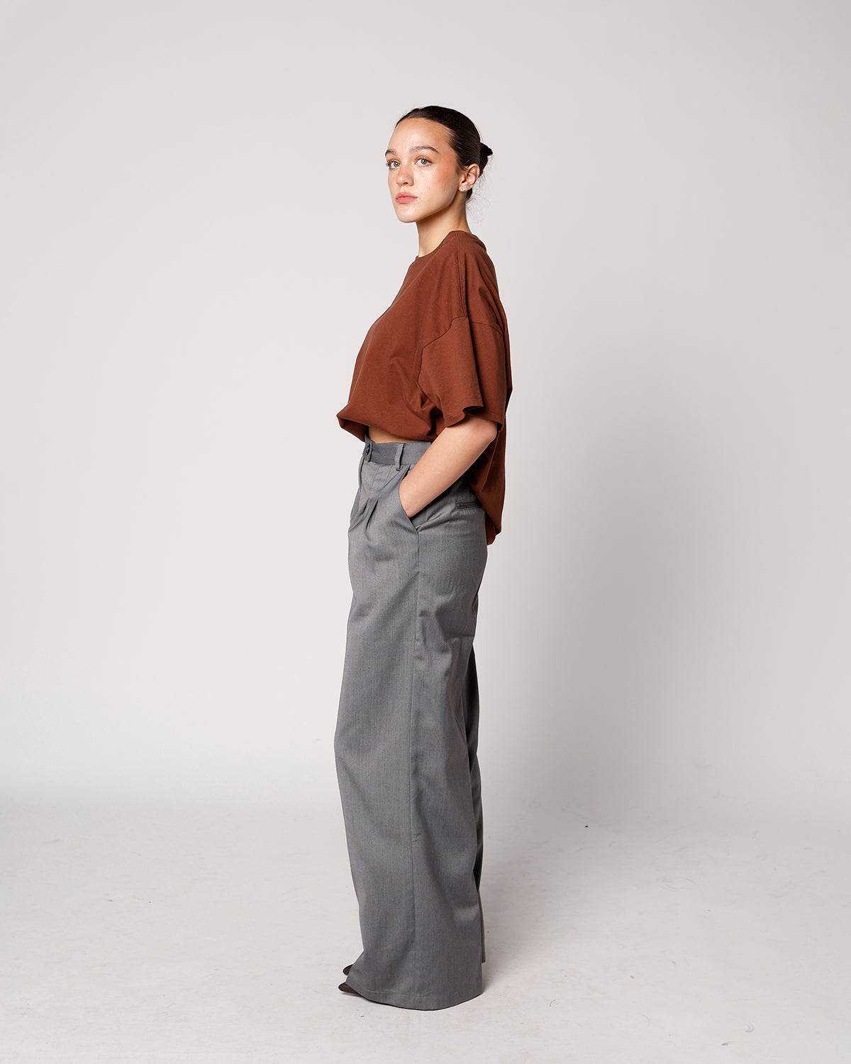 FRNCH HIBISCUS PANTS IN GREY