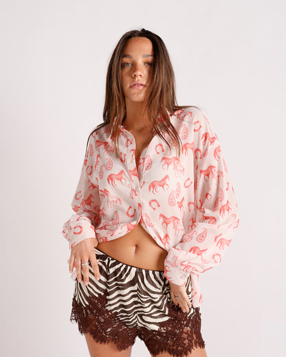 RODEO ROMANCE BUTTON UP