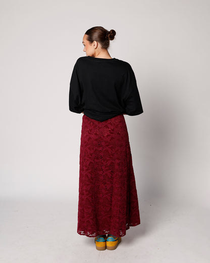 FRNCH HEBERT BORDEAUX SKIRT