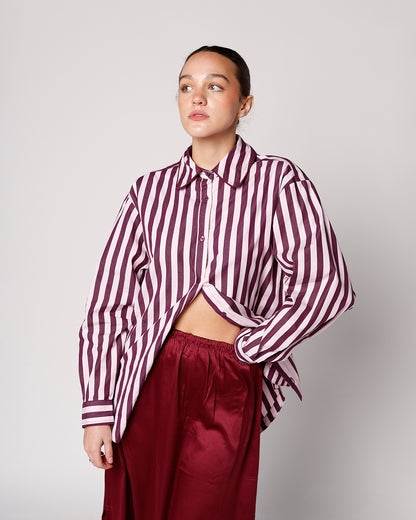 FRNCH COLETTE BUTTON UP SHIRT IN ROSE