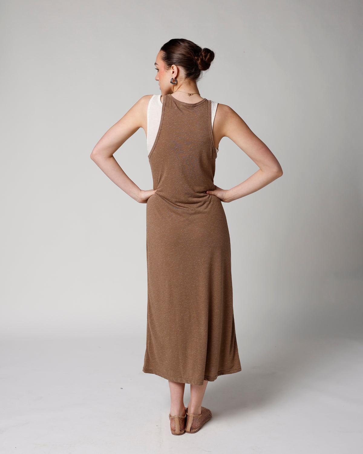 SAND TOYS LAYERED TANK DRESS X MOCHA OATMEAL