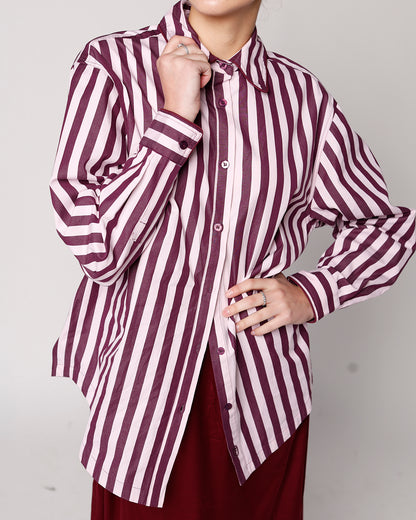 FRNCH COLETTE BUTTON UP SHIRT IN ROSE