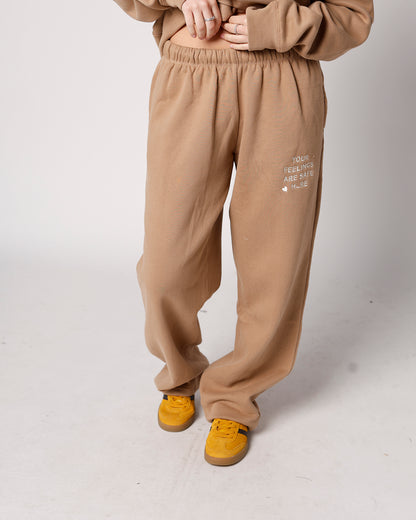 YOUR FEELINGS ARE SAFE HERE SWEATPANTS