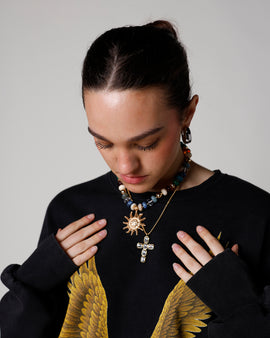 RHINESTONE CROSS NECKLACE