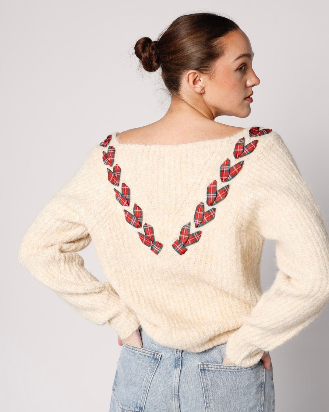 HOLLY JOLLY BOW SWEATER