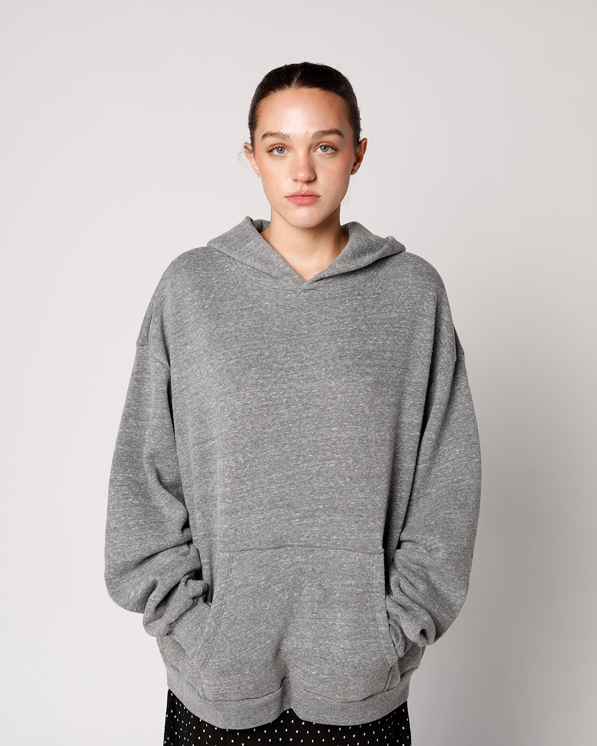 DAYDREAMER SOLID OVERSIZED HOODIE X HEATHER GREY