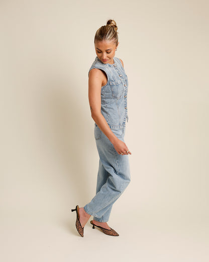 PISTOLA WES HIGH RISE BARREL JEAN IN GAZE