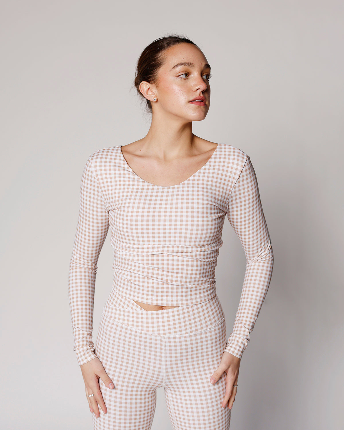 GINGHAM GIRLIE FLARE LEGGINGS