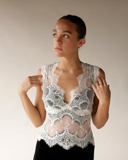 DAREDEVIL FASHIONISTA IVORY LACE BODICE DRESS