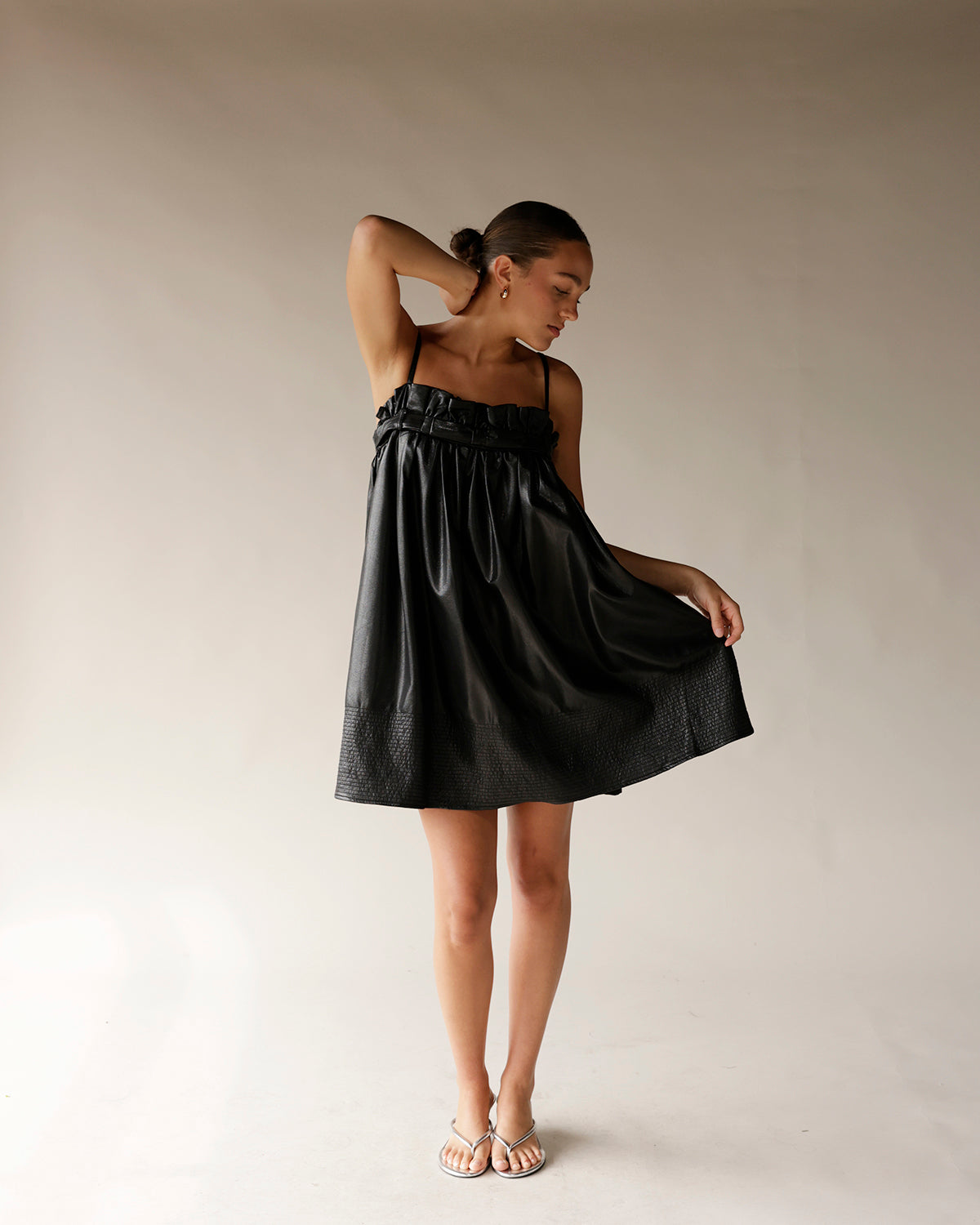 date night dress wedding guest dress black dress black leather dress  holiday party outfit 