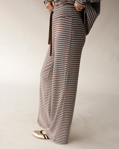 COUCH CLUB STRIPED LOUNGE PANT X BROWN
