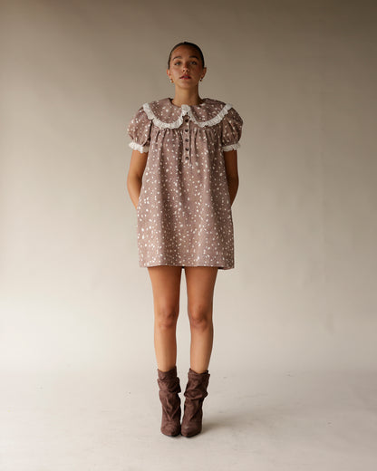 SOFIE THE LABEL FAWN PETER PAN COLLAR MINI DRESS