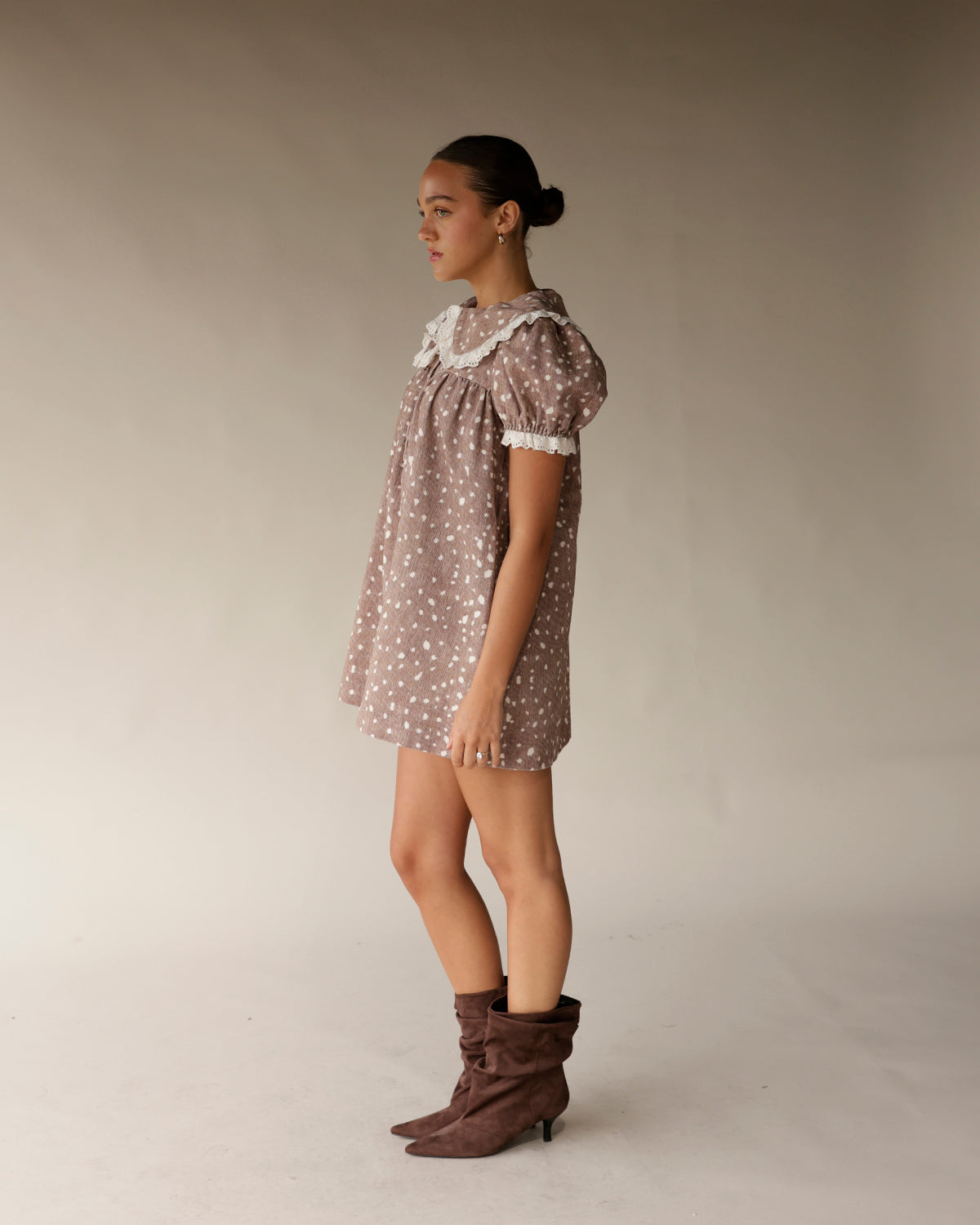 SOFIE THE LABEL FAWN PETER PAN COLLAR MINI DRESS