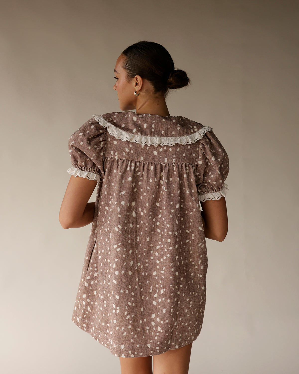 SOFIE THE LABEL FAWN PETER PAN COLLAR MINI DRESS