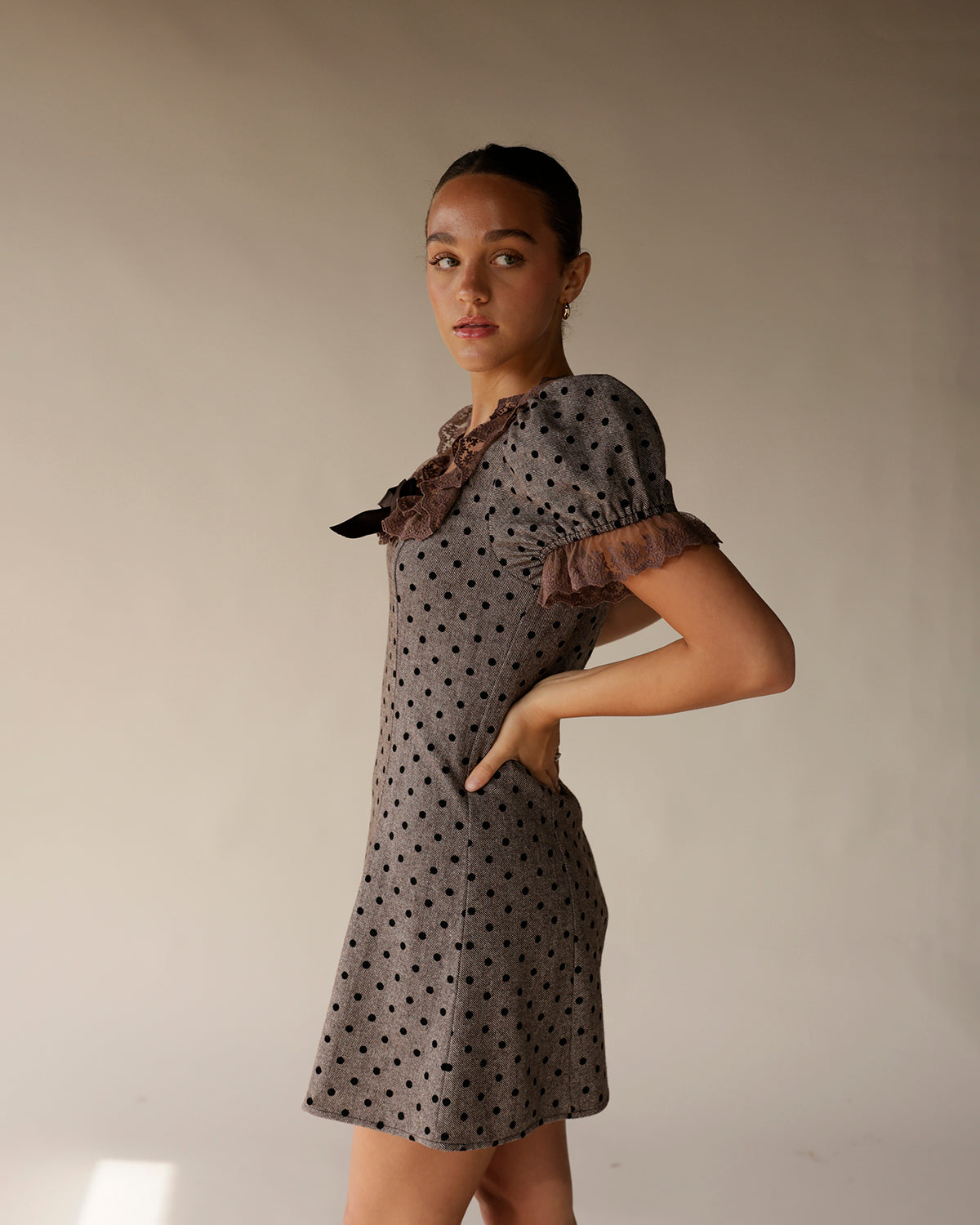 GABRIELA POLKA DOT MINI DRESS