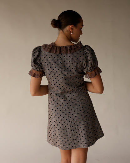 GABRIELA POLKA DOT MINI DRESS