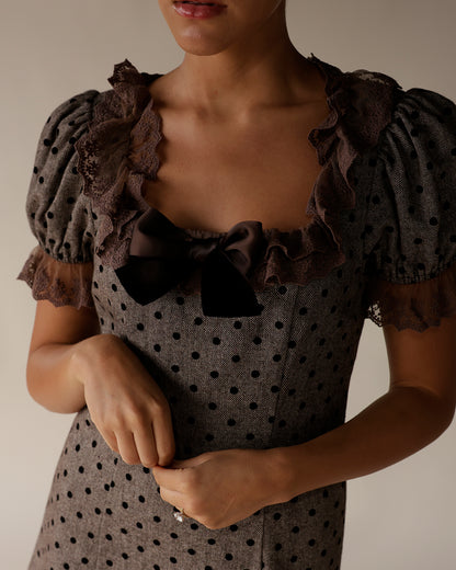 GABRIELA POLKA DOT MINI DRESS