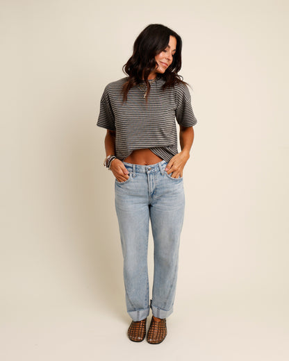 PISTOLA KACEY MID RISE CUFFED BOYFRIEND DENIM IN BERKELEY