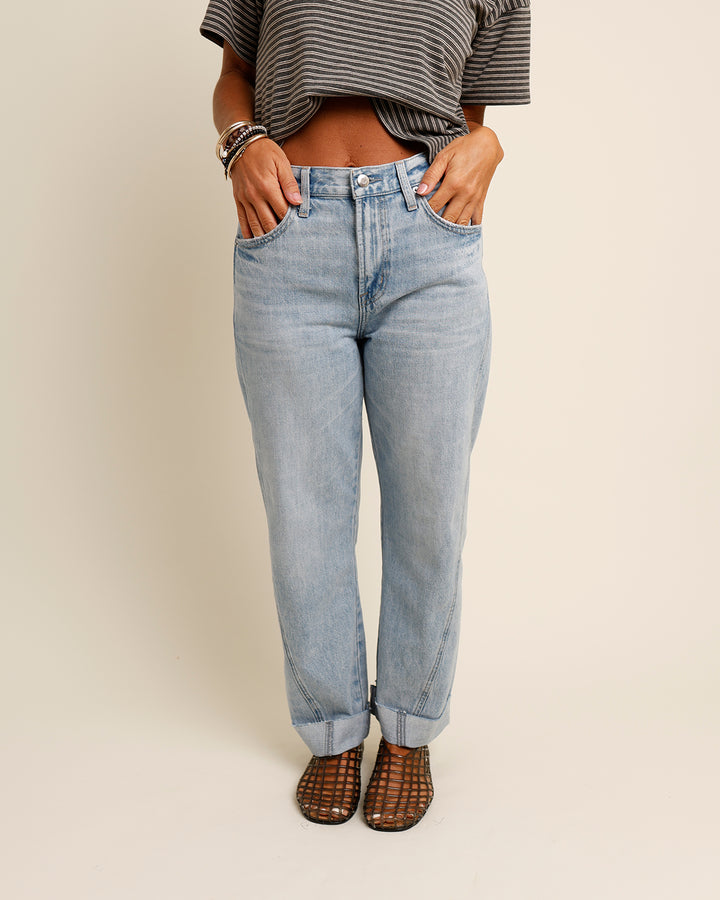 PISTOLA KACEY MID RISE CUFFED BOYFRIEND DENIM IN BERKELEY
