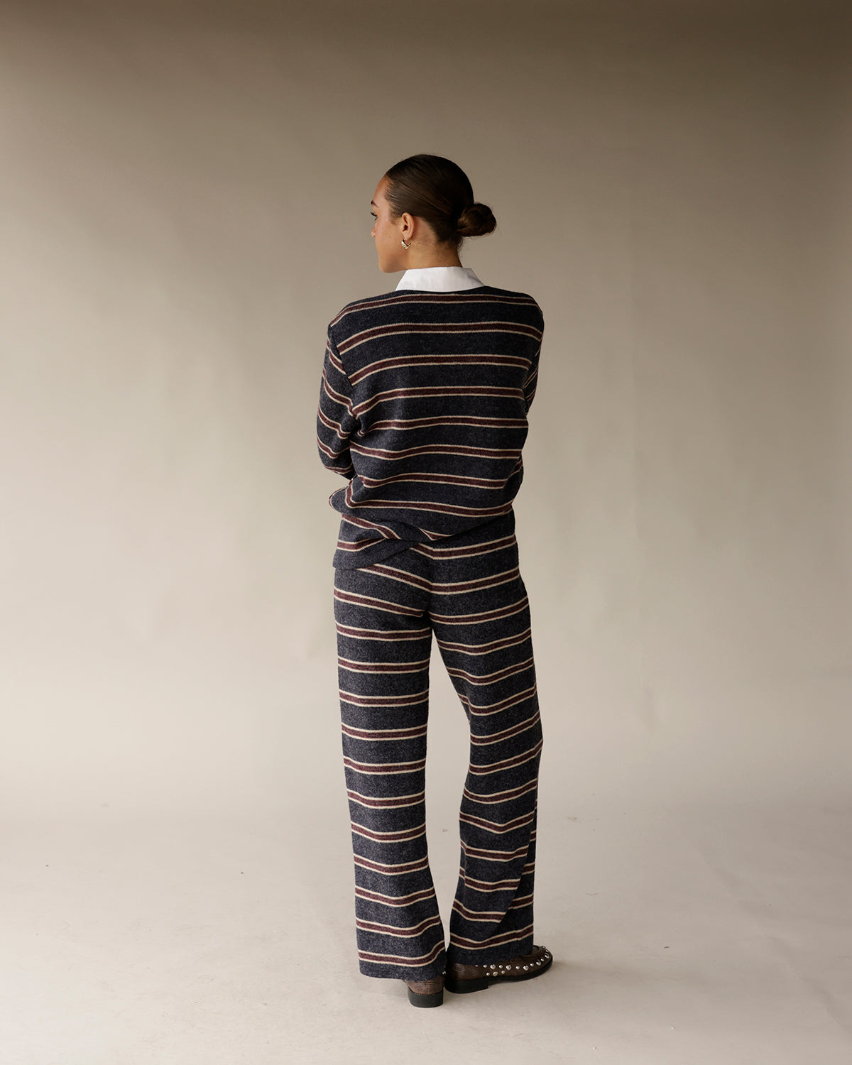 MAUDE KATE STRIPE POLO TOP