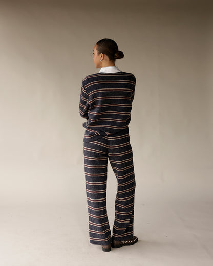 MAUDE KATE STRIPE POLO TOP