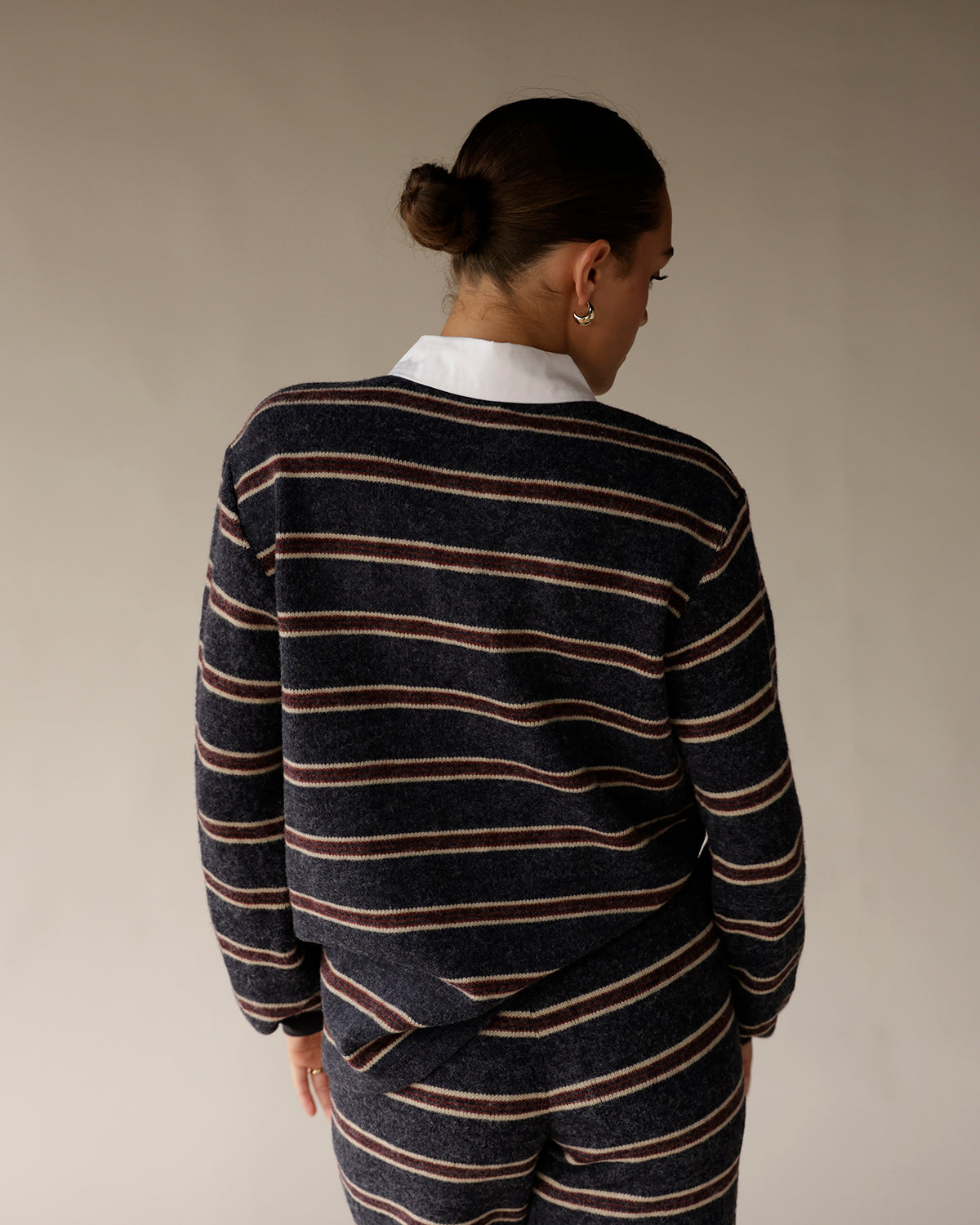 MAUDE KATE STRIPE POLO TOP