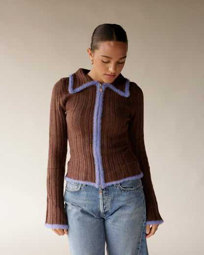 JACQUIE ZIP UP CARDIGAN