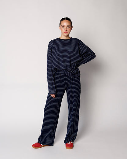 ALWAYS PULLING FOR IT LONG SLEEVE TEE X NAVY