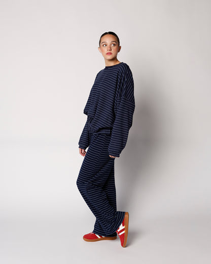 ALWAYS PULLING FOR IT LONG SLEEVE TEE X NAVY