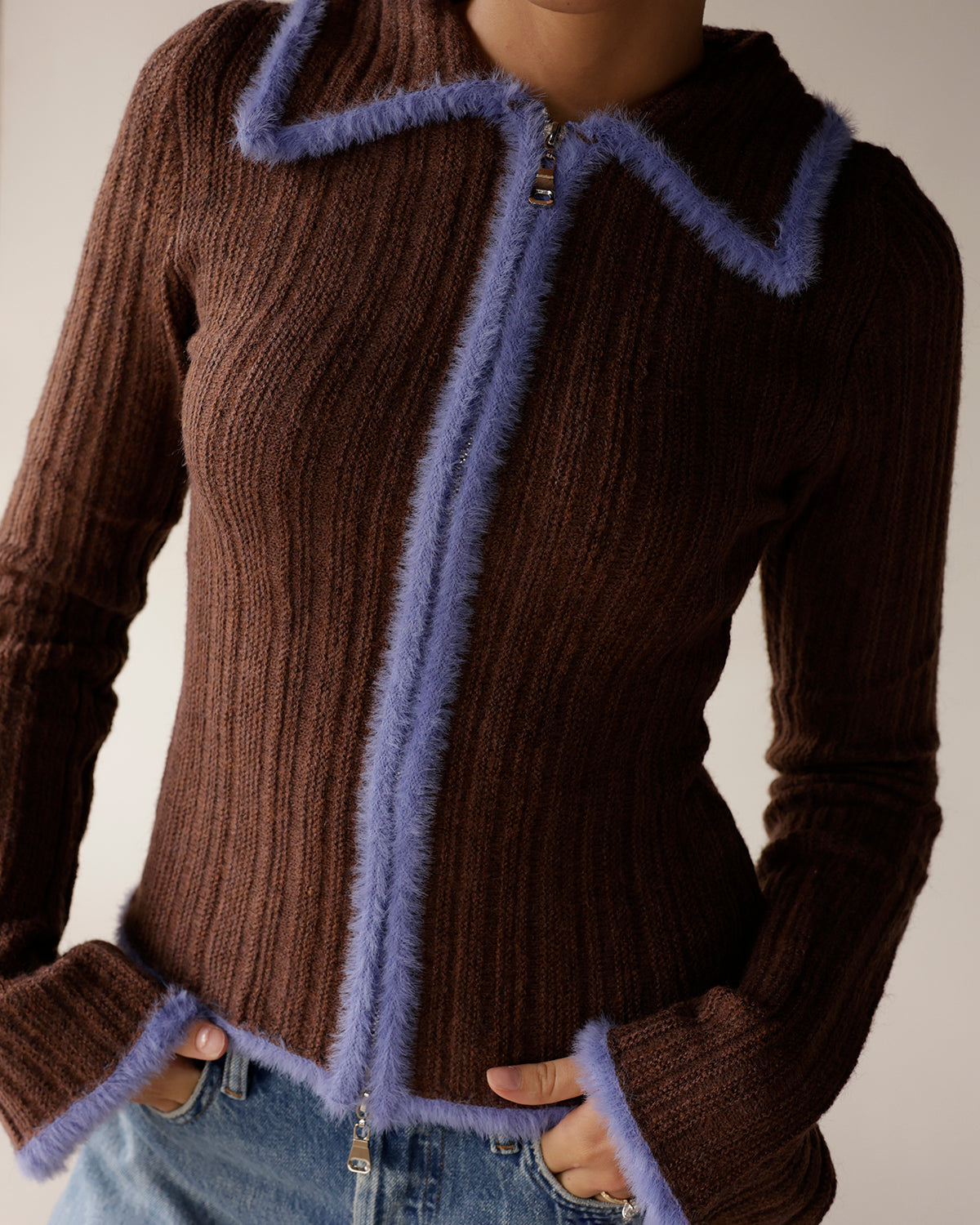 JACQUIE ZIP UP CARDIGAN