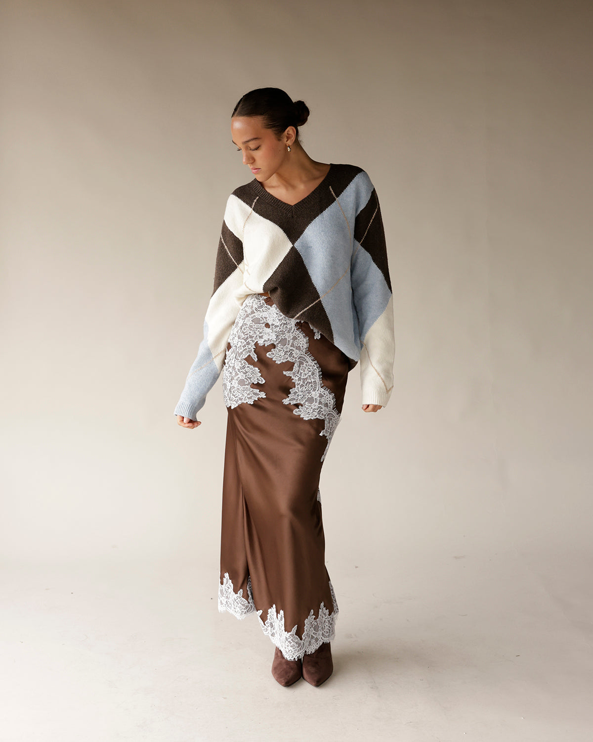 ARGYLE DIAMOND SWEATER