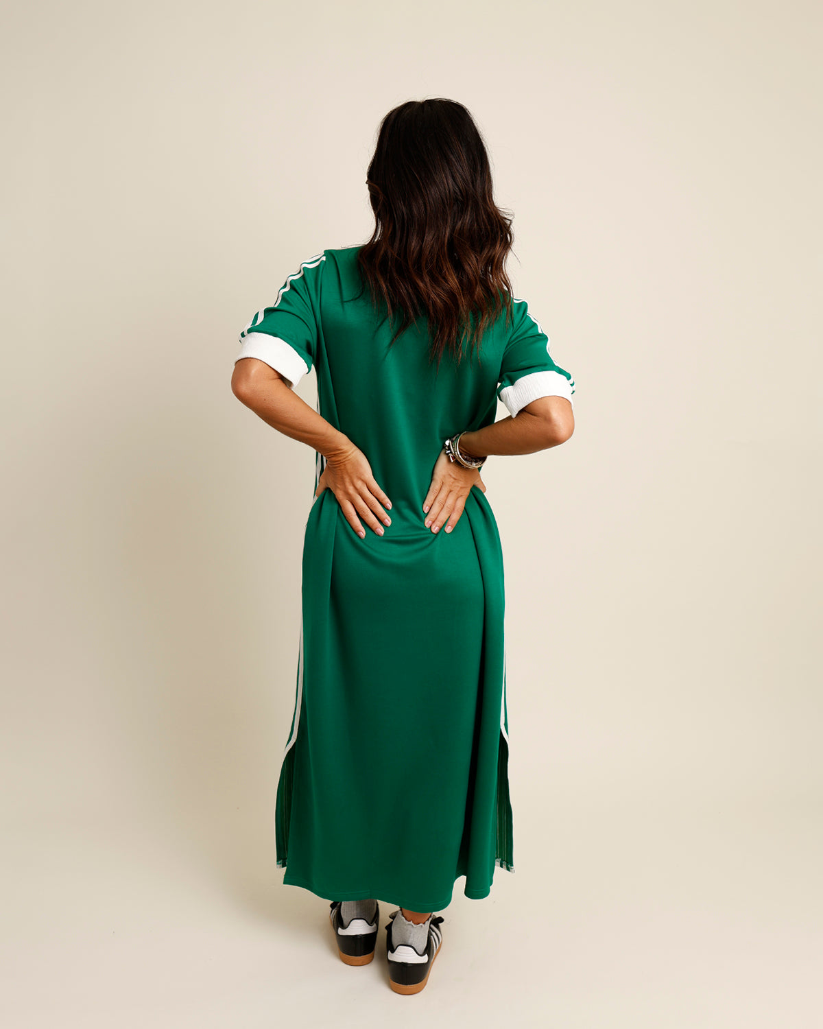 VARSITY TRACK DRESS X GREEN