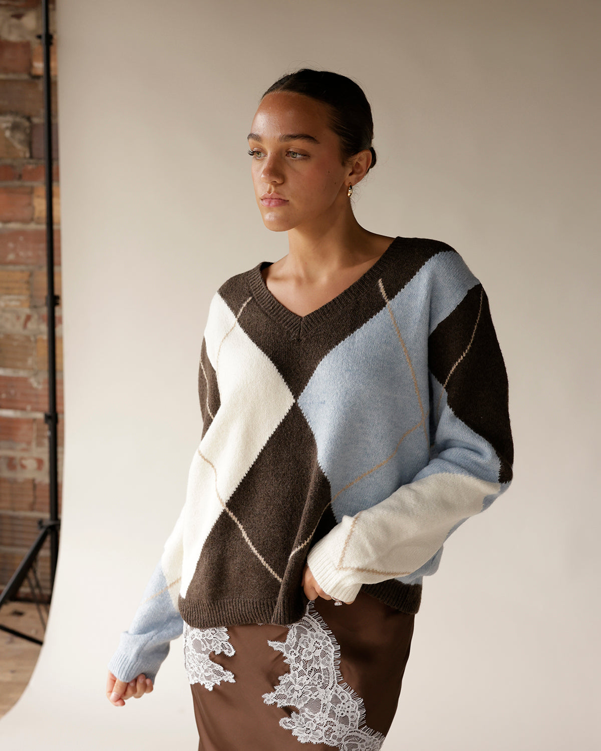 ARGYLE DIAMOND SWEATER