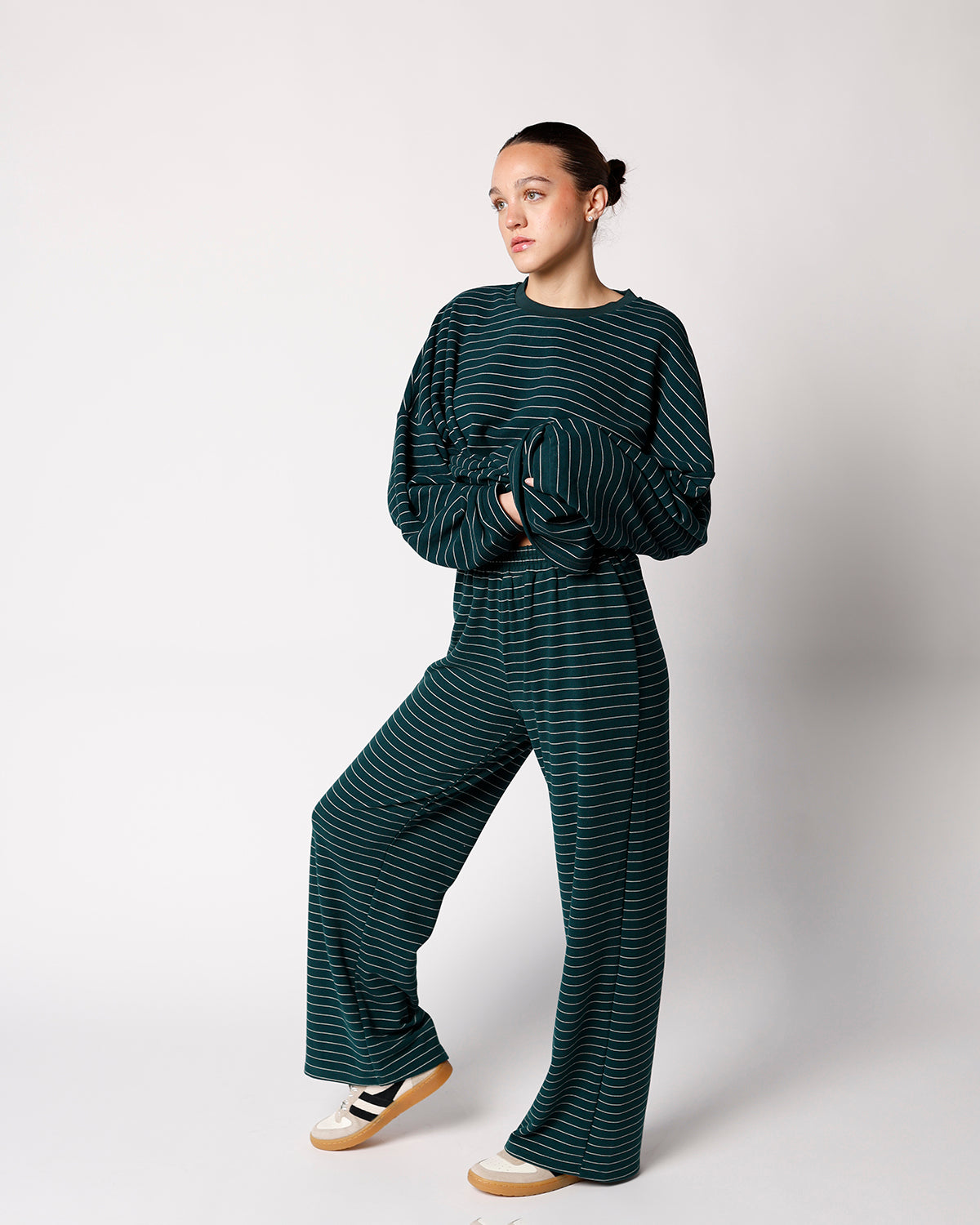 wide leg lounge pants comfy lounge wear lounge set weekend outfit inspo winter lounge set striped lounge set green lounge set