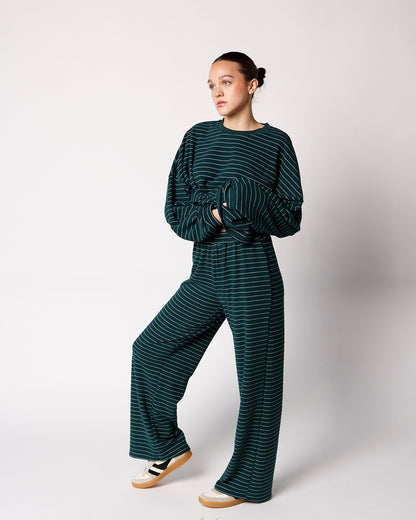 wide leg lounge pants comfy lounge wear lounge set weekend outfit inspo winter lounge set striped lounge set green lounge set