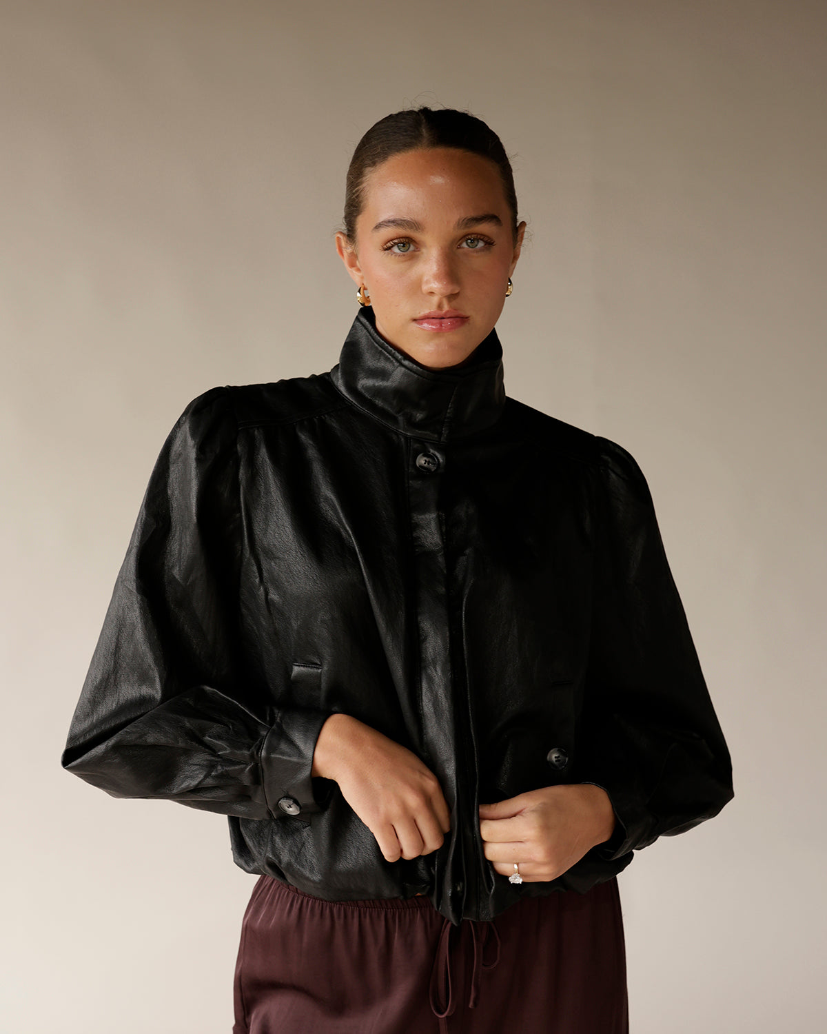 ASTR THE LABEL ESTERO JACKET X BLACK