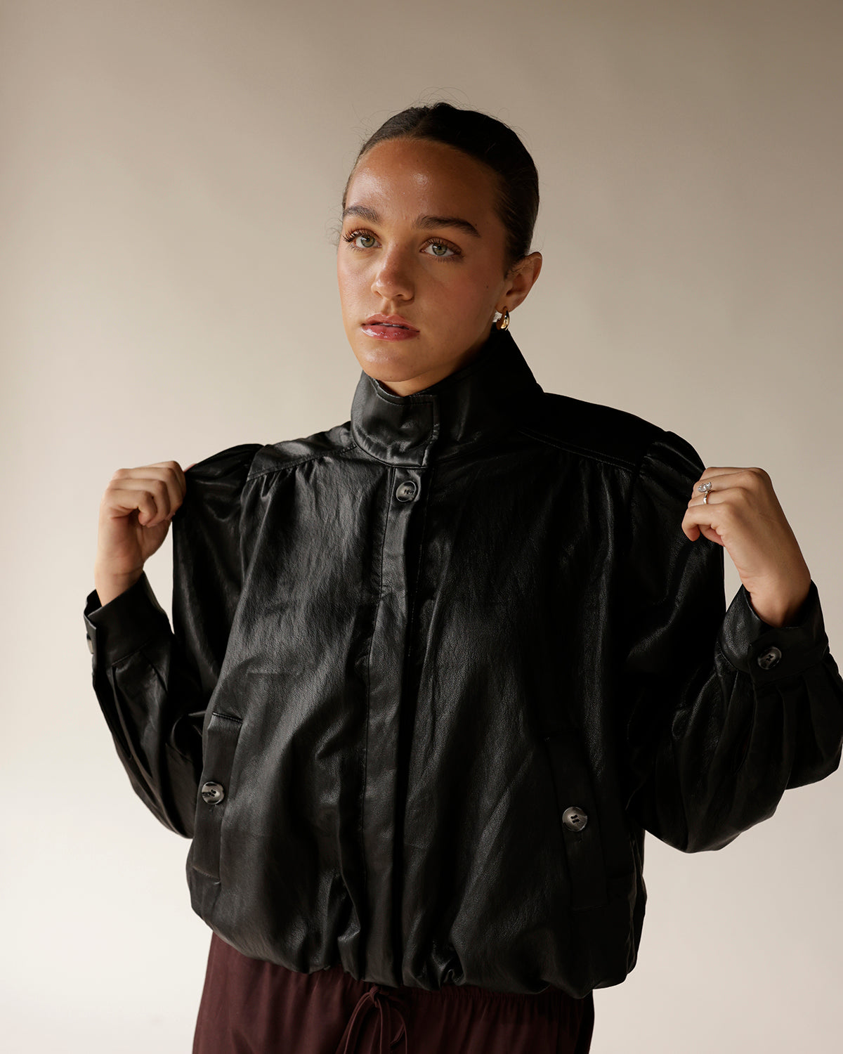 ASTR THE LABEL ESTERO JACKET X BLACK