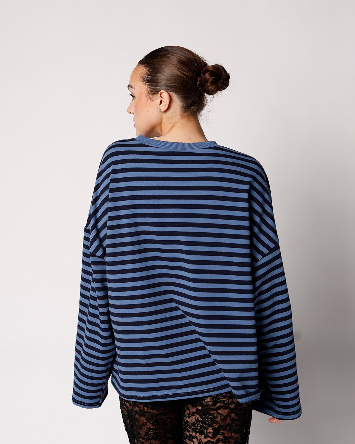 DEEP SEA STRIPED LONG SLEEVE TOP