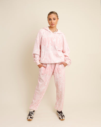 BOYS LIE PINK MANHUNT RACER HOODIE