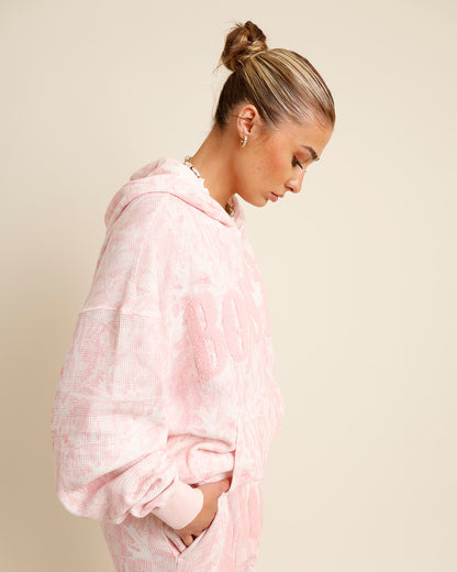 BOYS LIE PINK MANHUNT RACER HOODIE