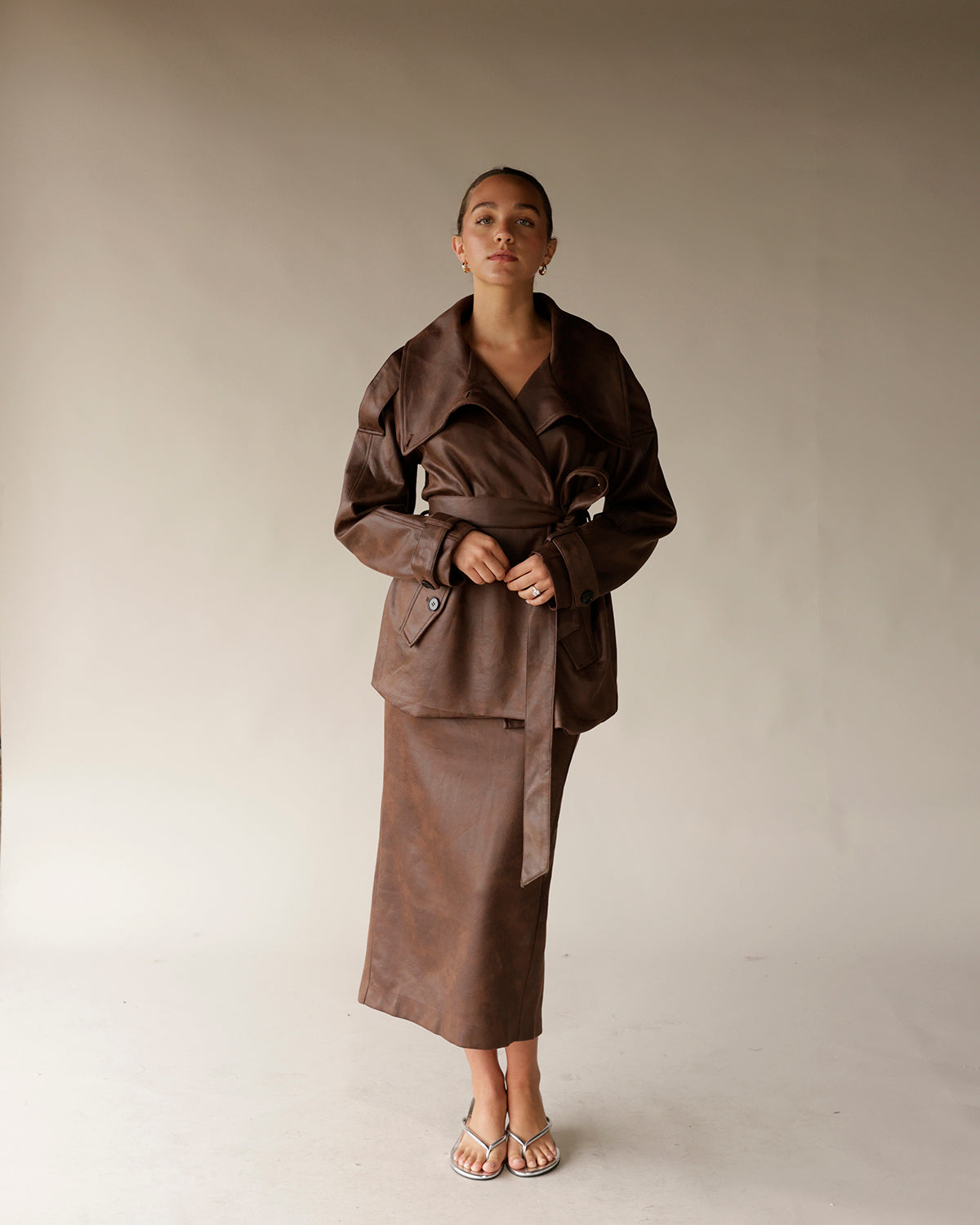 NIA WILLIAM FAUX LEATHER JACKET