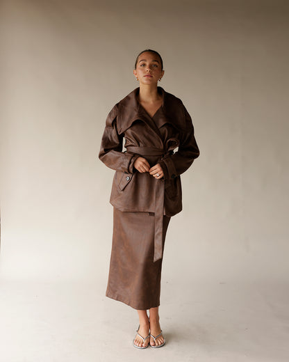 NIA WILLIAM FAUX LEATHER JACKET