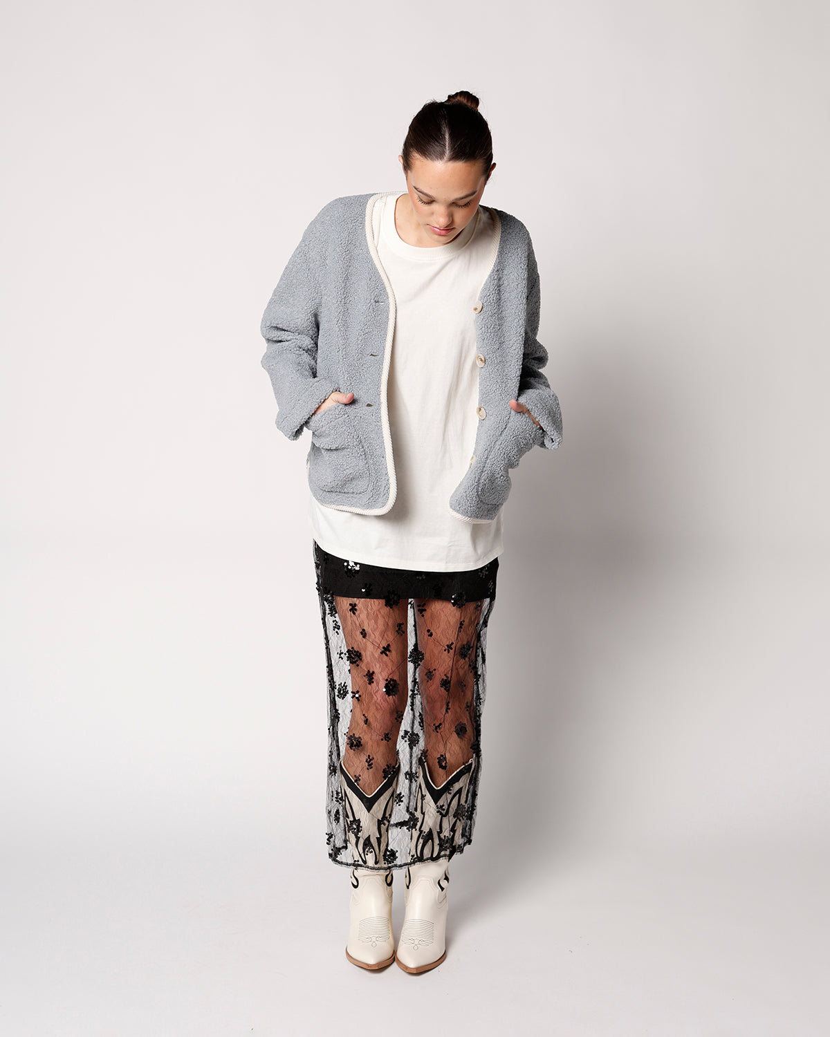 BLUEBIRD SHEARLING JACKET